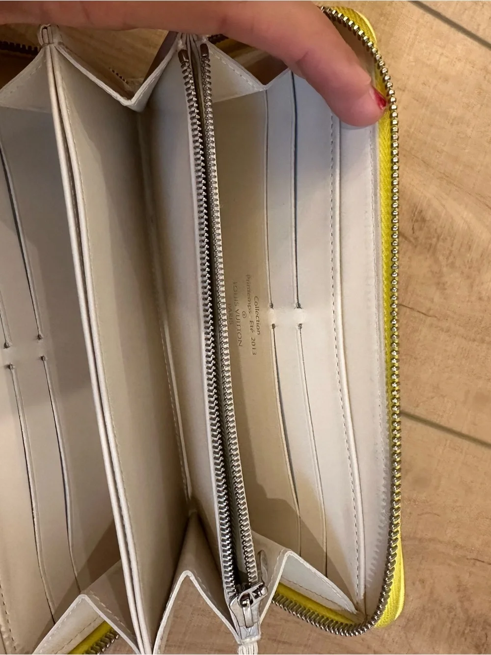 Louis Vuitton Yellow Damier Zip Around Wallet